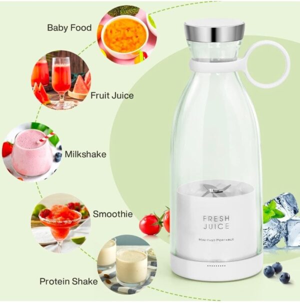Mini Portable Juicer – 6-Blade High-Speed Personal Blender for Home & Travel - Image 3