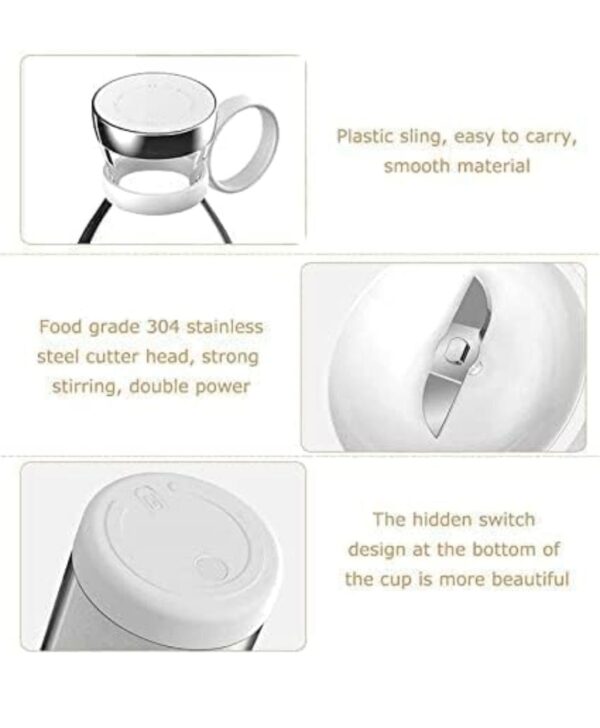 Mini Portable Juicer – 6-Blade High-Speed Personal Blender for Home & Travel - Image 4