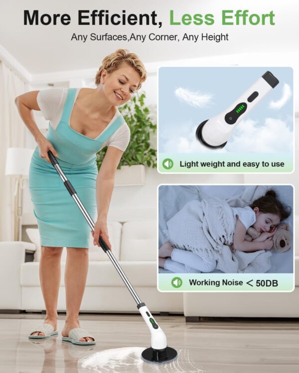 Plastic Electric Spin Scrubber (9-in-1) – Powerful, Portable & Multi-Purpose Cleaning Tool - Image 2