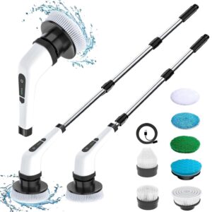 Plastic Electric Spin Scrubber (9-in-1) – Powerful, Portable & Multi-Purpose Cleaning Tool
