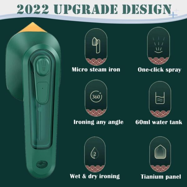 Portable Micro Steam Iron – Quick, Compact & Travel-Friendly Wrinkle Remover - Image 2