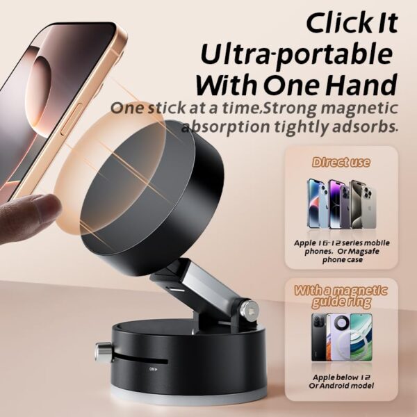 Magnetic Phone Holder – Strong Grip, 360° Rotation & Sleek Design - Image 5